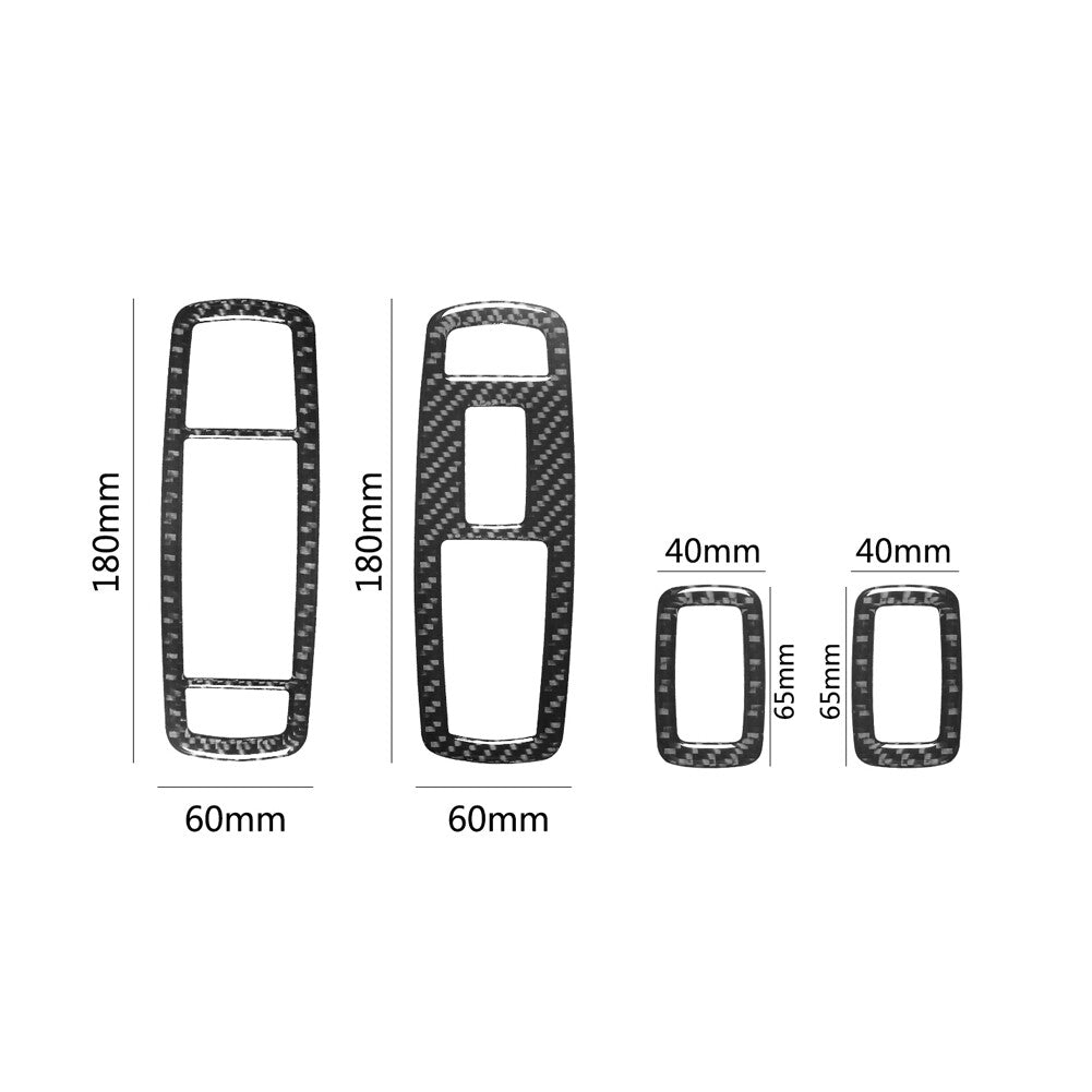 4Pcs Carbon Fiber Door Left Right Control Cover Trim for Dodge Durango 2014-2020