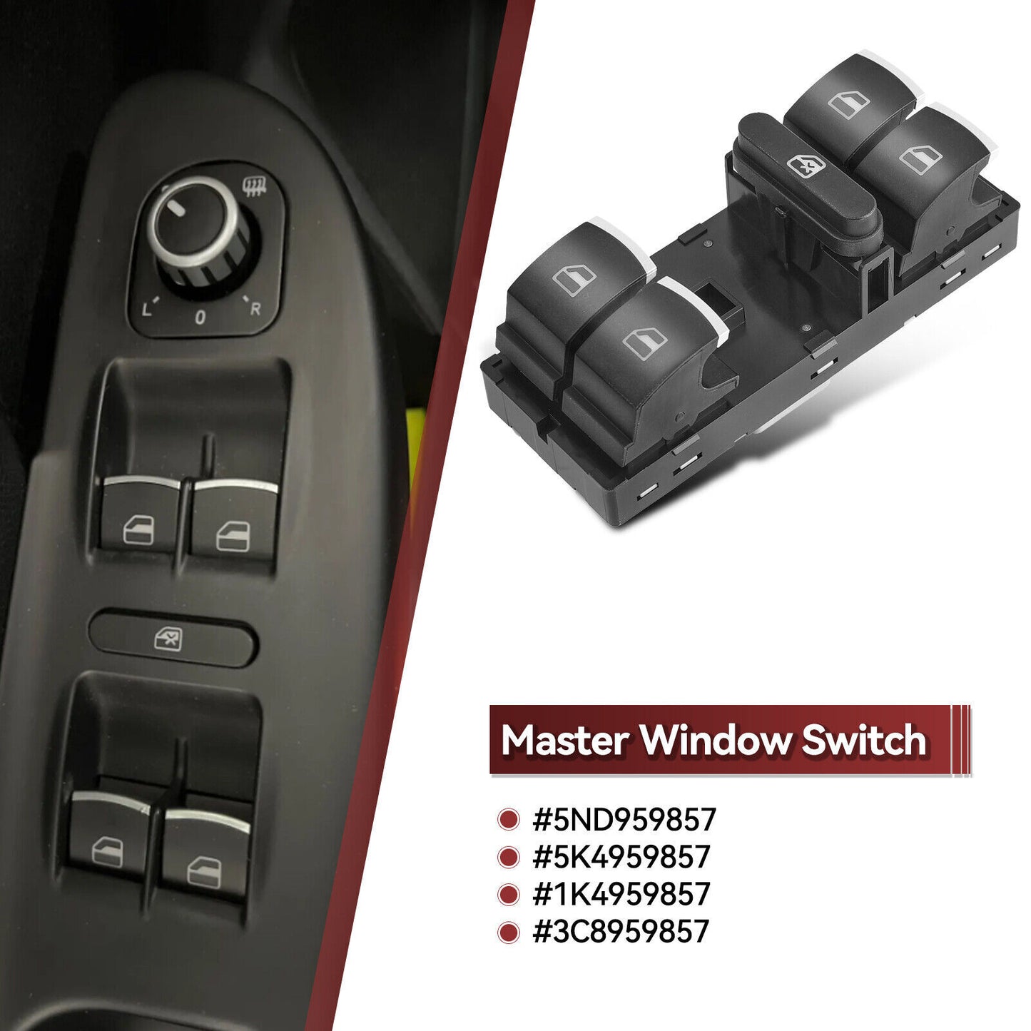 for VOLKSWAGEN for VW 3CC959857 10 Pins LHD Master Electric Power Window Switch new