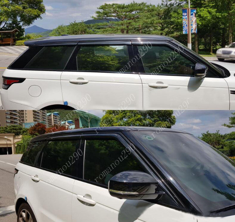 6P for Land Rover for Range Rover Sport 14-21 Black Window Visor Vent Sun Rain Guard