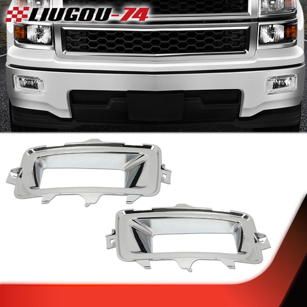 Suitable for 2014-2015 for Chevrolet Silverado 1500 fog light trim package (chrome, left and right).