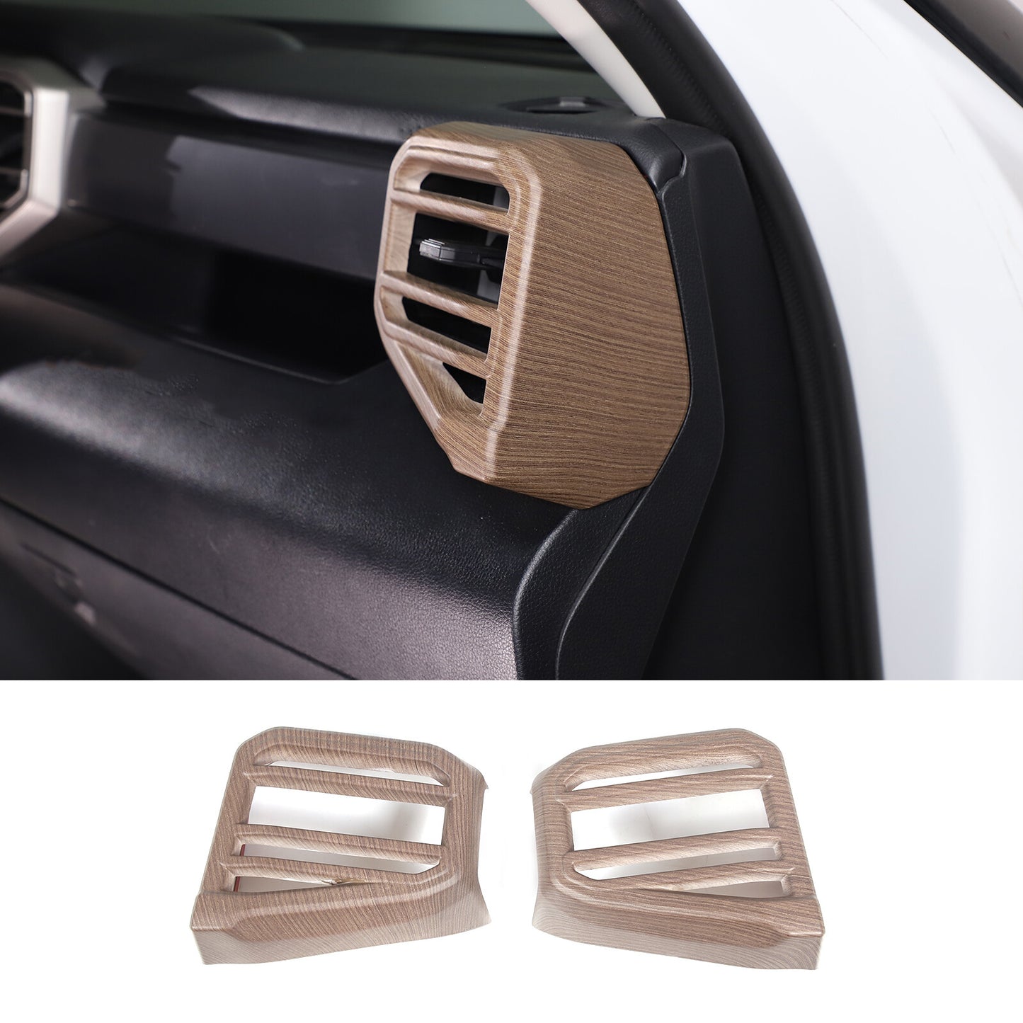 2-Pack Red Carbon Fiber Door and Window Exterior Trim for Corvette C7 2014-2019
