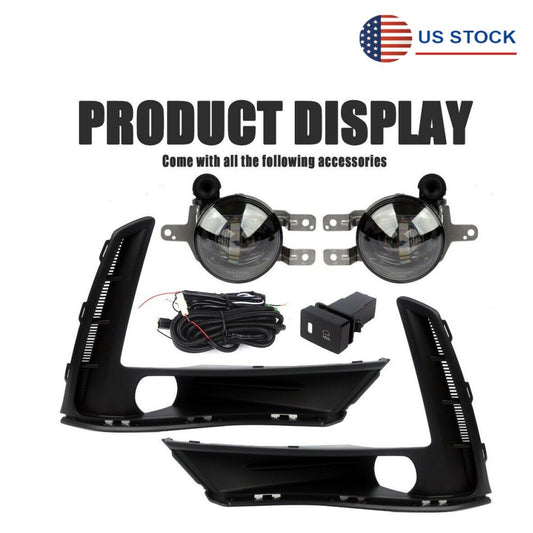Bumper Fog Light Set for Honda CRV for CR-V 2023-2024 w/Bulb Switch Wire Bezel