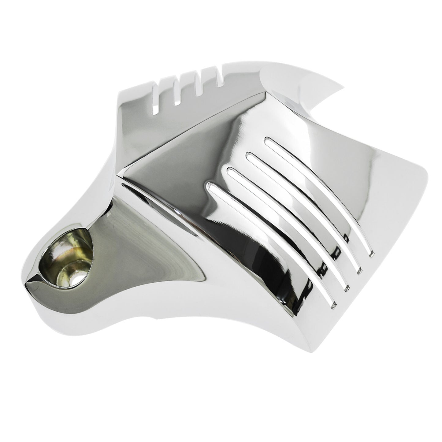 Chrome V-shield Horn Cover Fit for Harley Softail Dyna Glide Twin Cam Touring