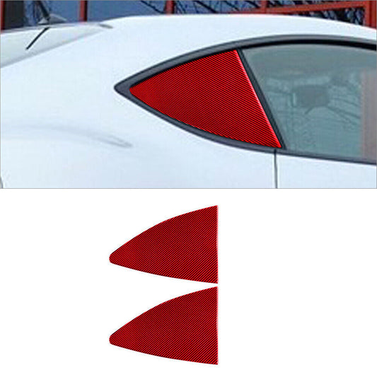 Red Carbon Fiber Rear Window Pillow Cover Trim for Toyota 86 for Subaru BRZ 2016