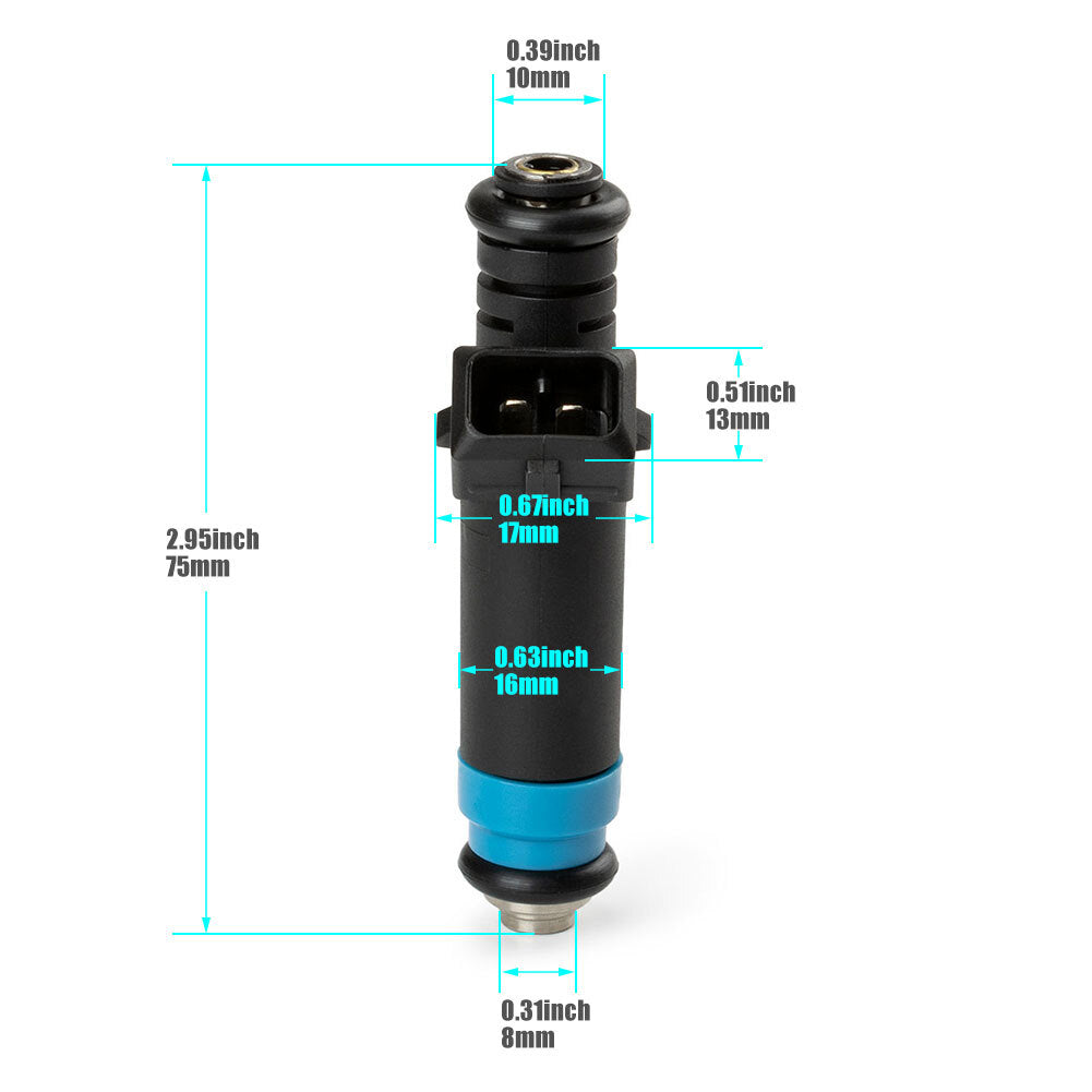 8X 850CC 80LB Fuel Injectors FI114992 EV1 for Chevy for Ford LS1 LT1 LSX V8 E85 NEW