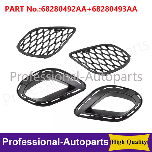 4-piece set of impact-resistant fog light cover covers and brackets for Dodge chargers 2015-2020