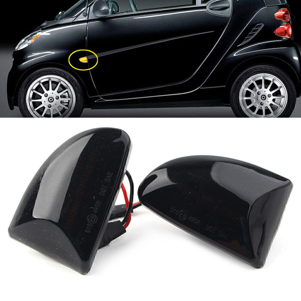 LED Black Sequential Side Marker Light Turn Signal Light for Smart Fortwo W451