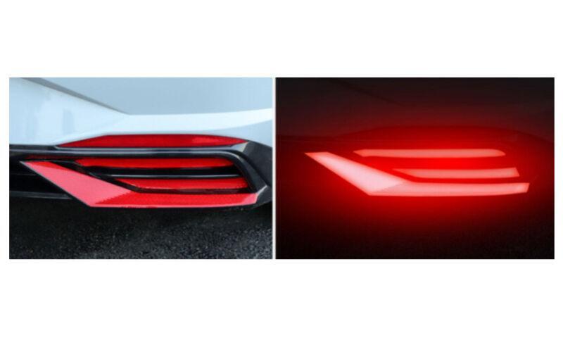 Red decal stickers for the rear bumper and taillights of the 2021-2023 for Hyundai for Elantra .