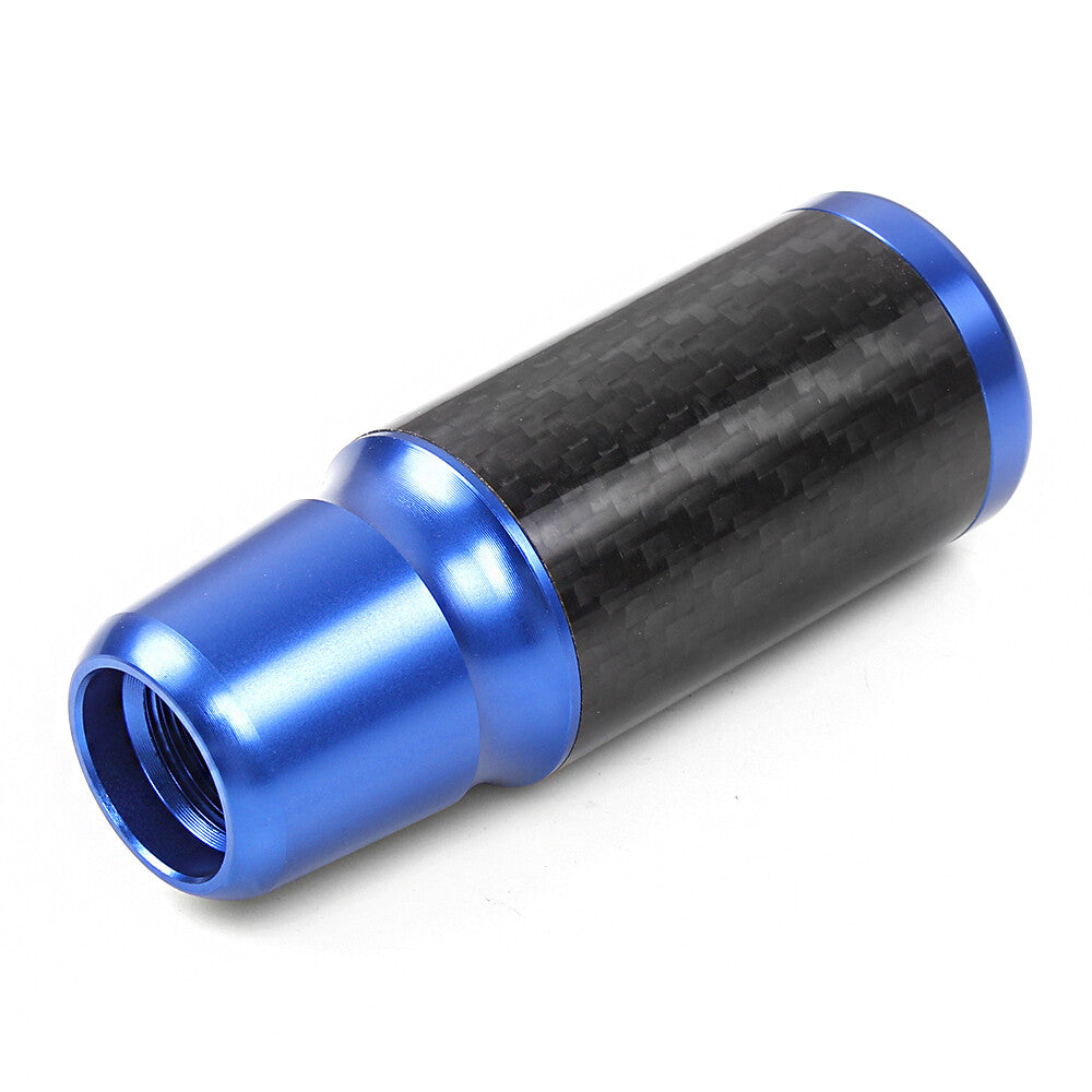 Carbon Fiber Auto Manual Gear Stick Lever Car Shift Knob 5 Speed Blue Universal
