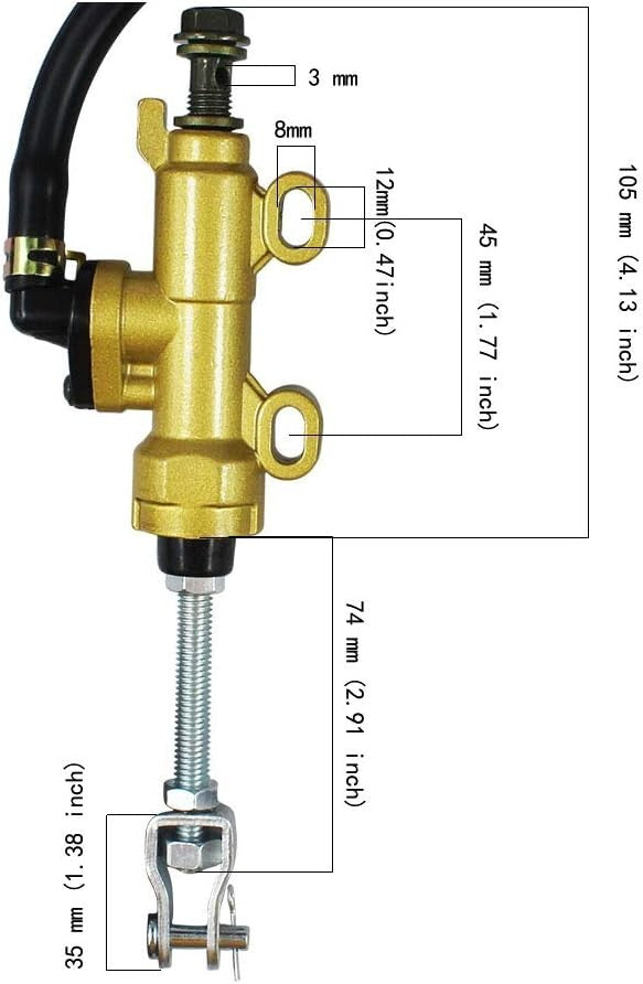 Rear Brake Master Cylinder for Arctic Cat 400 600 700 EFI ATV 200X ATC250R RD400