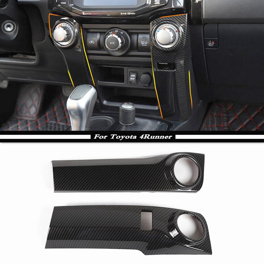 Suitable for 2010-2023 for Toyota 4Runner ABS carbon fiber air conditioning switch cover panel trim.