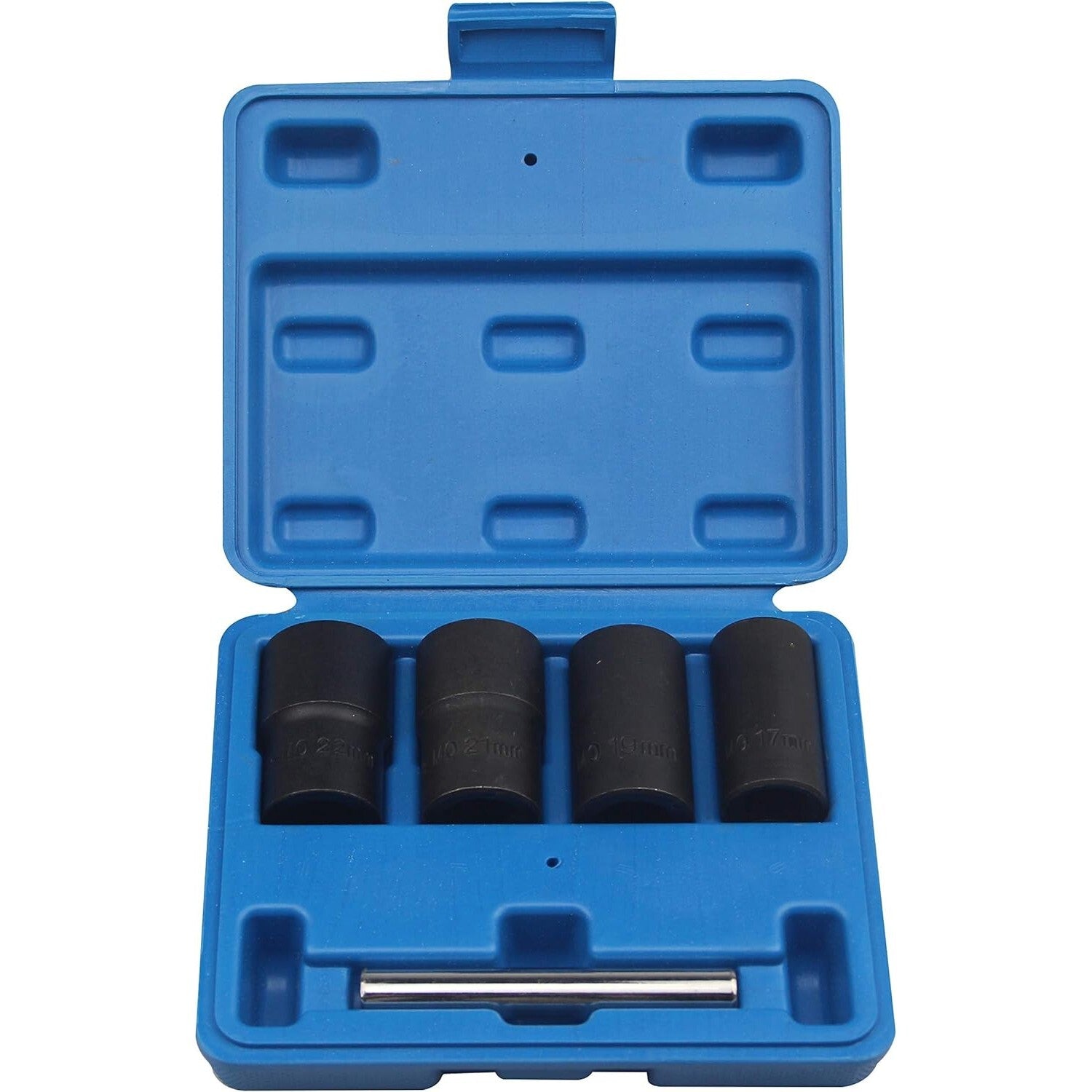 5-Piece 17-19-21-22mm Twill Pocket Set 1/2 Inch Drive Suitable for Wheel Lock Damage Removal