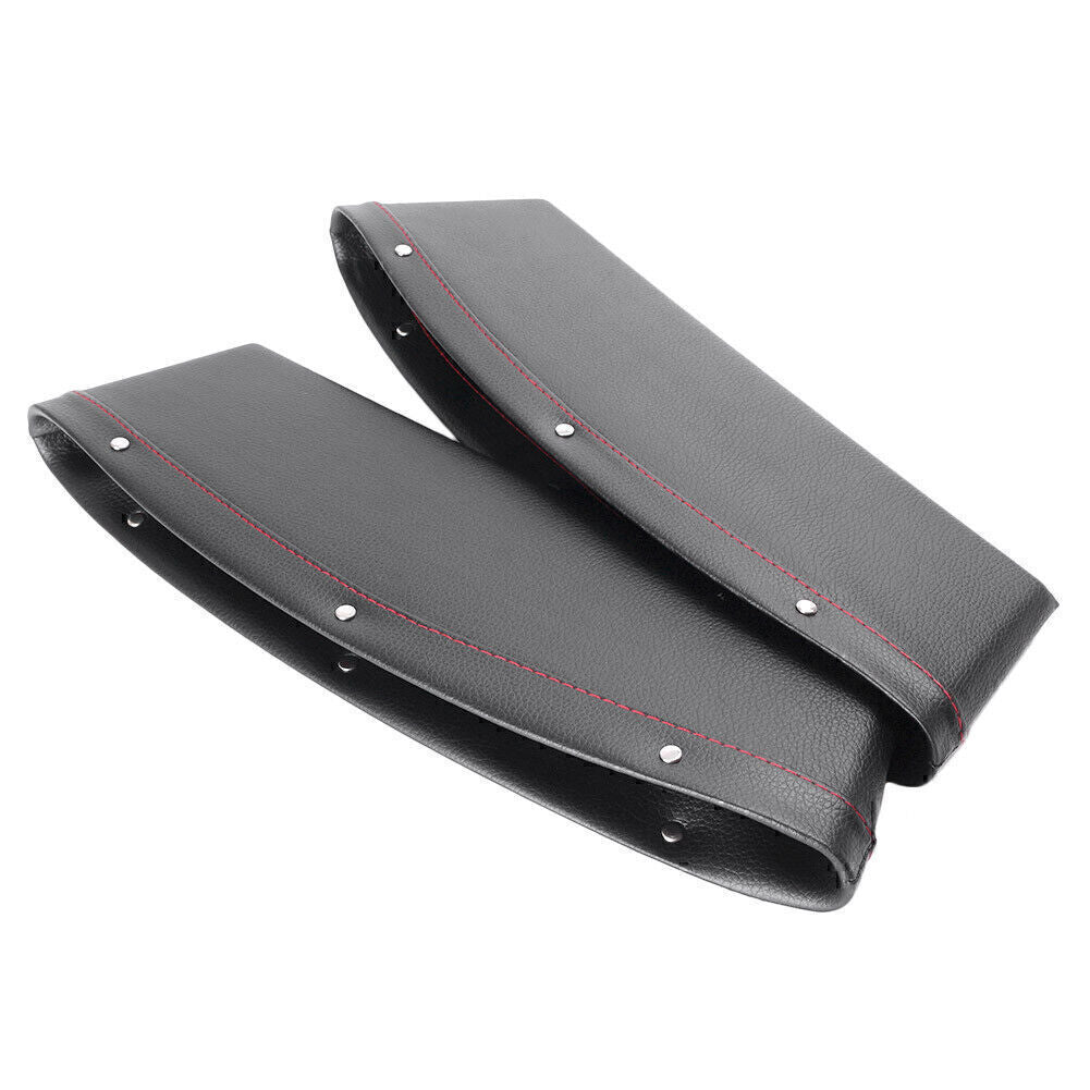 2 x for Seat Gap Slit Storage Pocket Bag Catcher Container PU Leather Auto Car