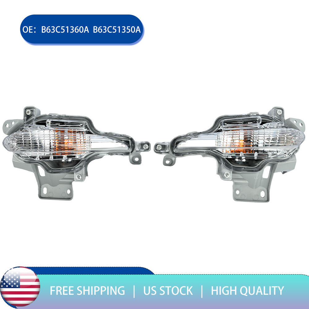 2Pcs Fit 2017-2018 for Mazda 3 / 3 Sport Front Left + Right Side Turn Signal Light