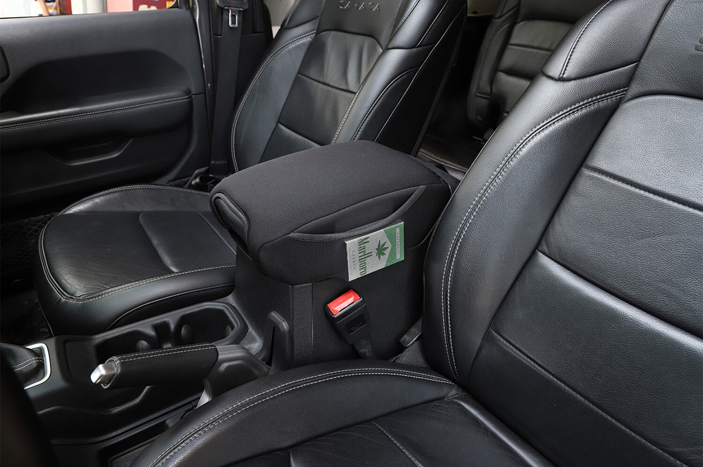 Center Console Armrest Cover Pad for Jeep for Wrangler JL JLU JT 2018 -2023 Black