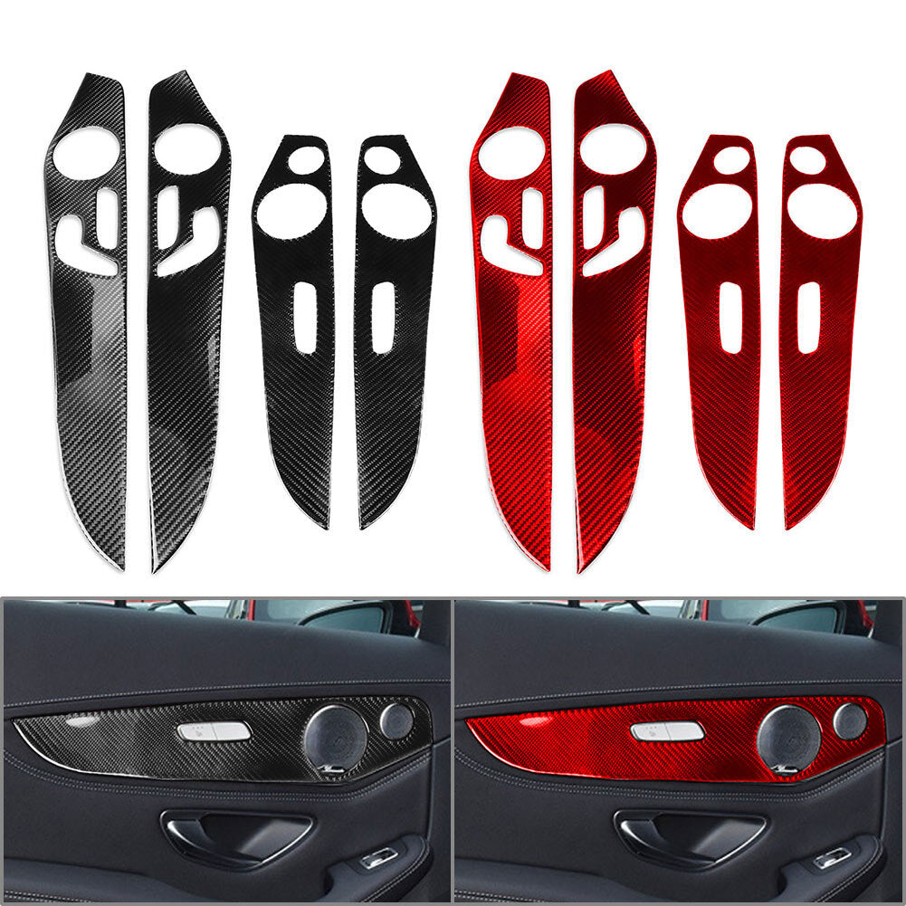 Inner Door Panel Cover Trim Fit GLC Class X253 2016-2021 4pcs