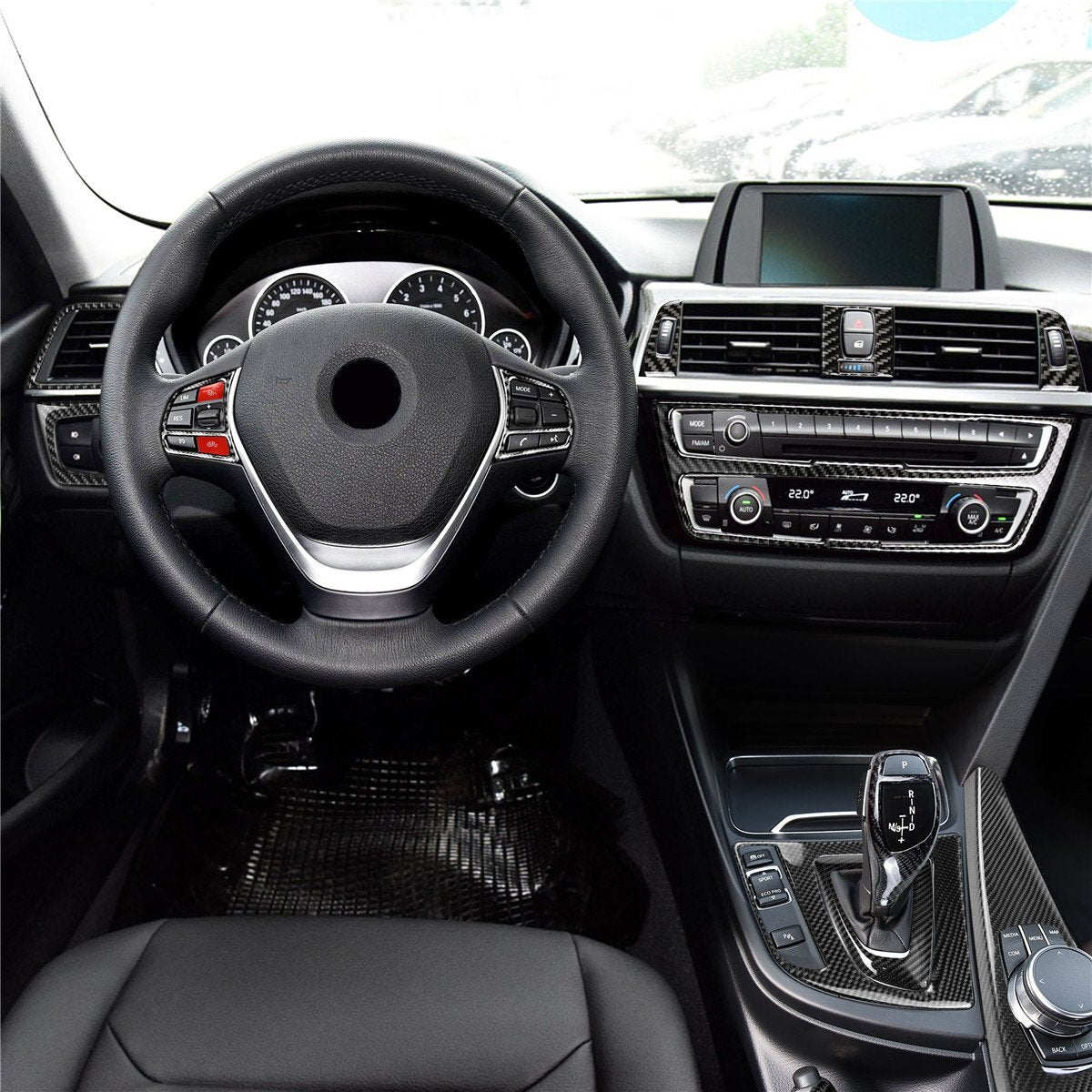 39PCS Carbon Fiber Interior Decorative Trim for BMW 3 4 Series F30 GT F34 13-19