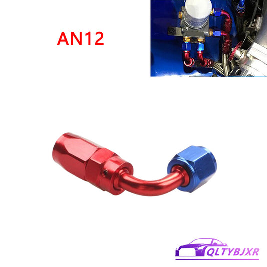 1Pc 90¡ã 90Degree Swivel Hose Line End Fitting Adapter AN12 12AN Fuel Oil Red