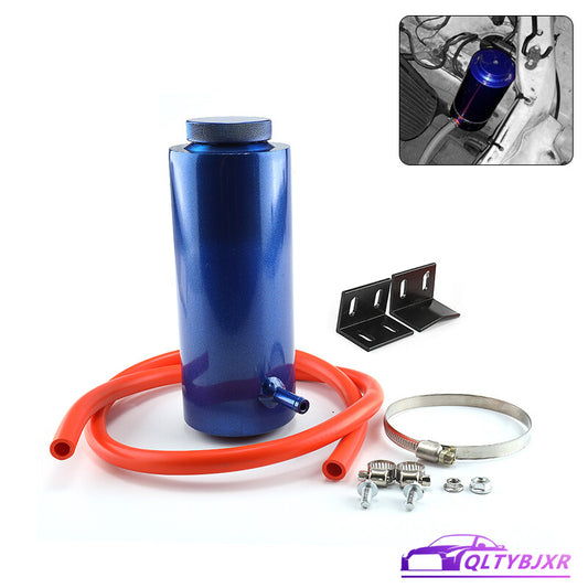 800ml Radiator Coolant Catch Tank Aluminum Overflow Reservoir Bottle Blue