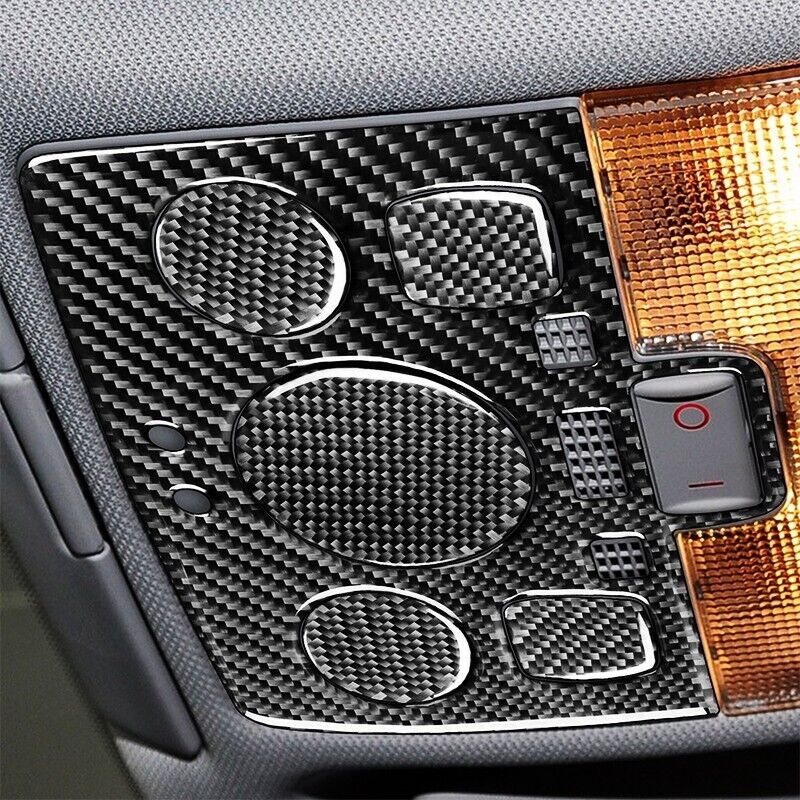 Real Carbon Fiber Car Reading Lights Panel Cover Trim for Audi A3 S3 2006-2007