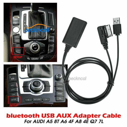 Wireless bluetooth Music Interface AUX Audio Cable Adapter for Audi Q7 A5 A6 for A8