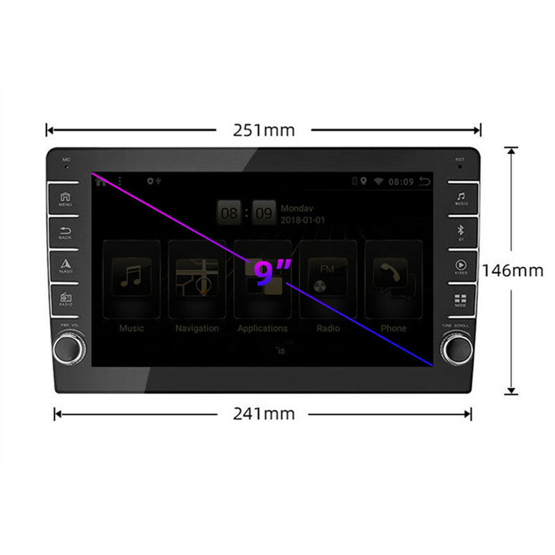 Car 9Android Modification Car Stereo Radio with Button Knob GPS Wifi Navigation