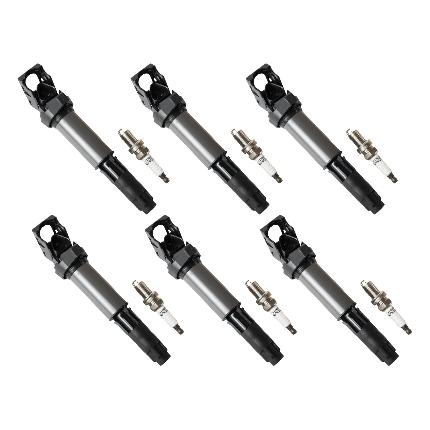6X Ignition Coil  Iridium Spark Plug for BMW 330Ci 325i 525i 745i X3 X5 UF522