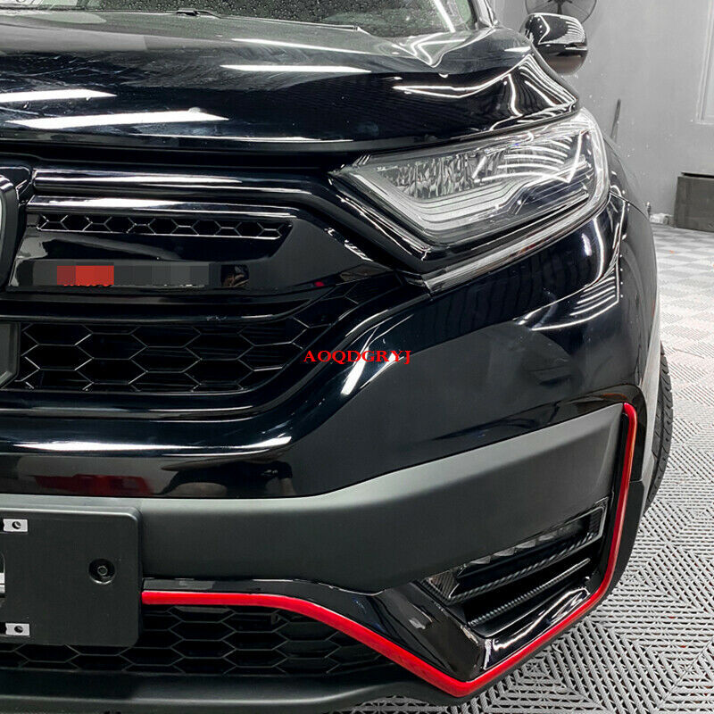 for Honda CR-V CRV 2020-2022 Glossy Black Front Grill Upper Moulding Cover Trim