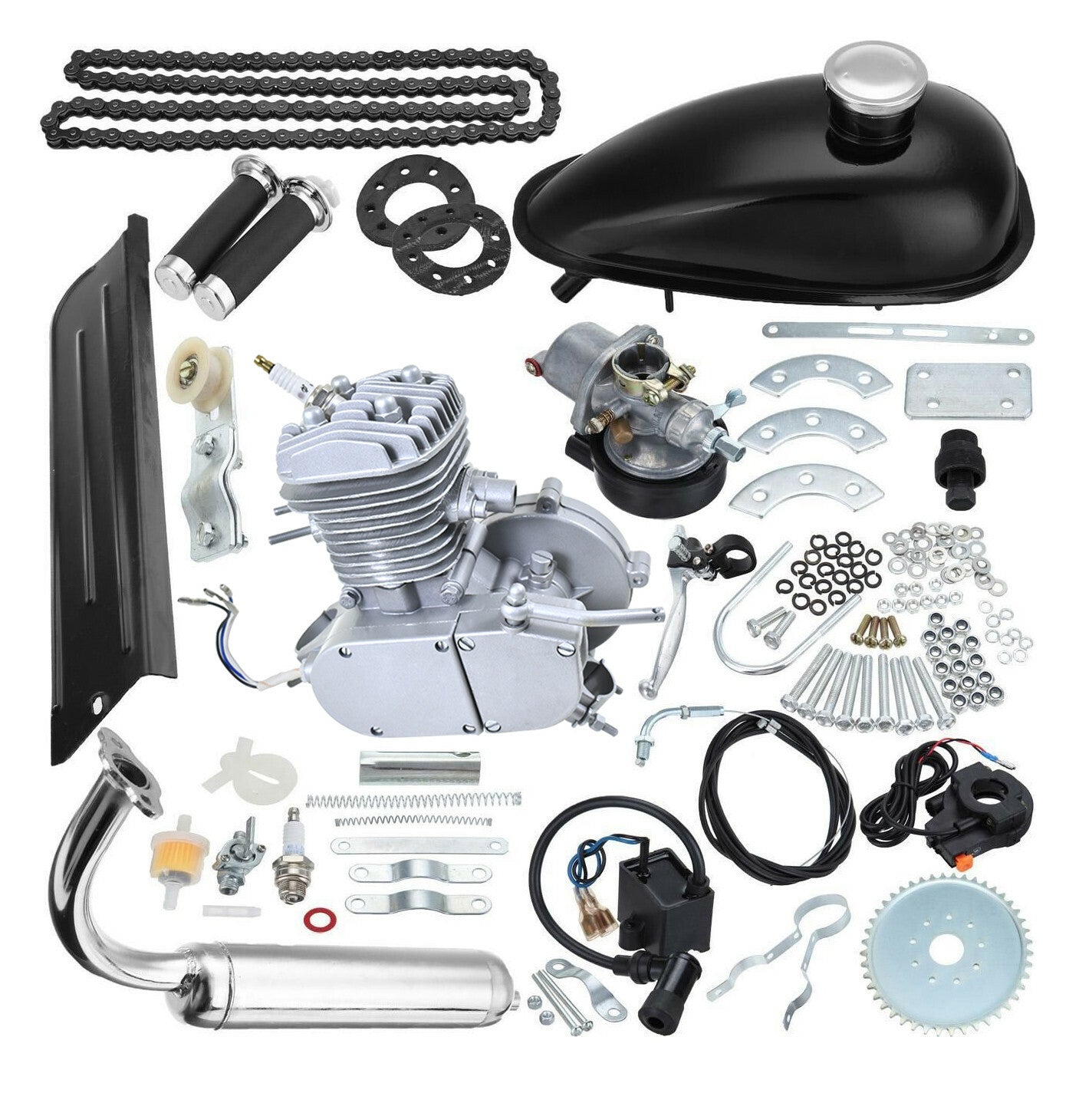 80cc Motorised Motorized Bicycle Push Bike 2 Stroke Motor Engine Kit Petrol Set