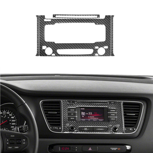 Carbon Fiber Center CD/UVO/Radio Frame Trim Cover for KIA Sedona 2015-2016
