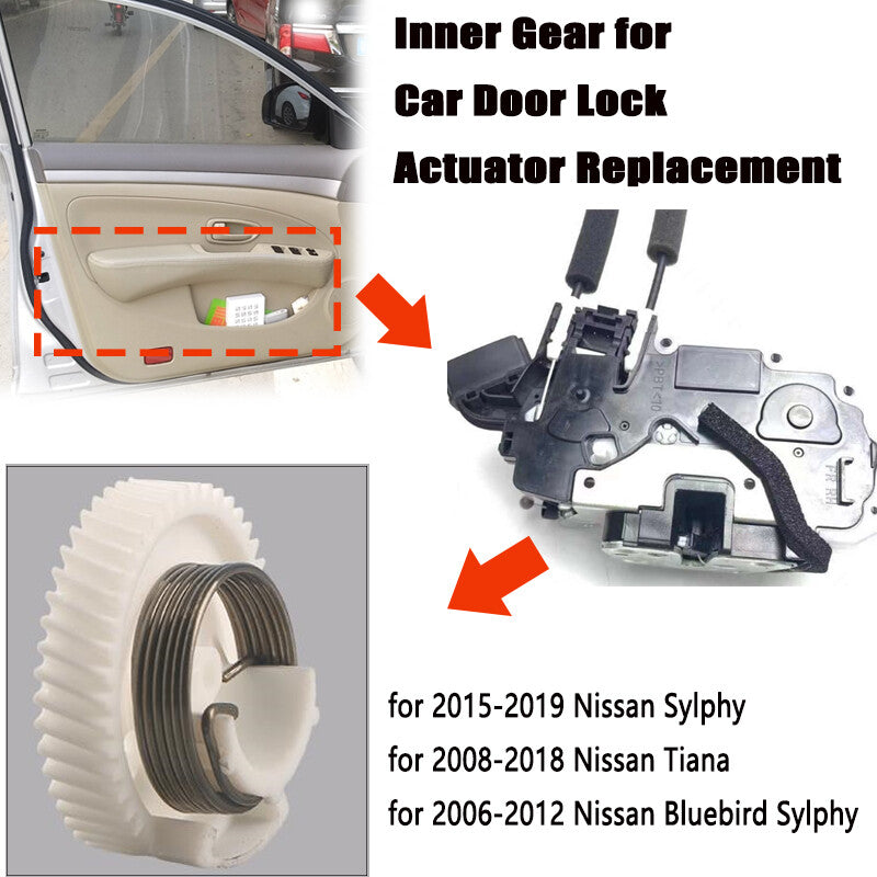 Central Latch Door Lock Actuator Gear for 2006-2012 for Nissan Bluebird Syphy