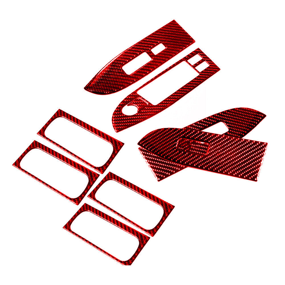 Red Carbon Fiber Door lift & Pull Trim for SUZUKI GRAND VITARA Manual 2006-2013