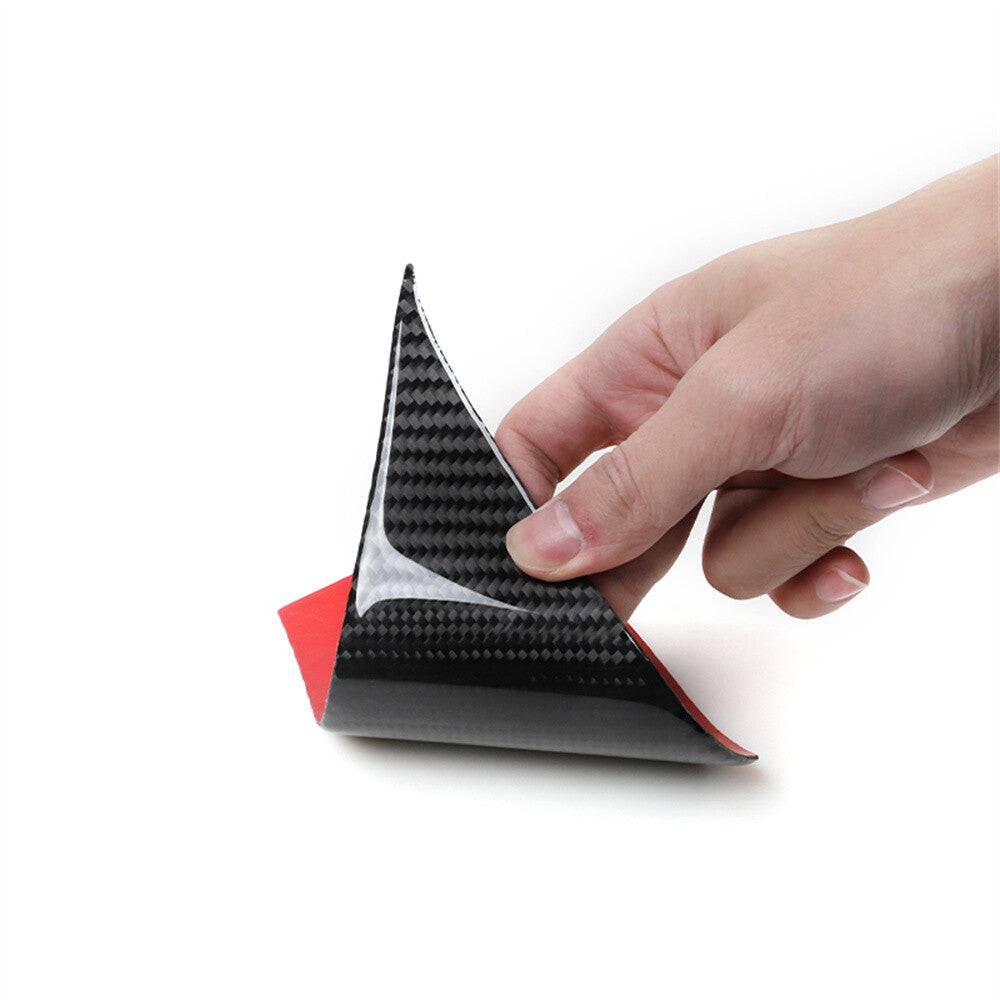 3Pcs Carbon Fiber CD Control Panel Cover Trim Type B for Jeep for Wrangler JK 11-17
