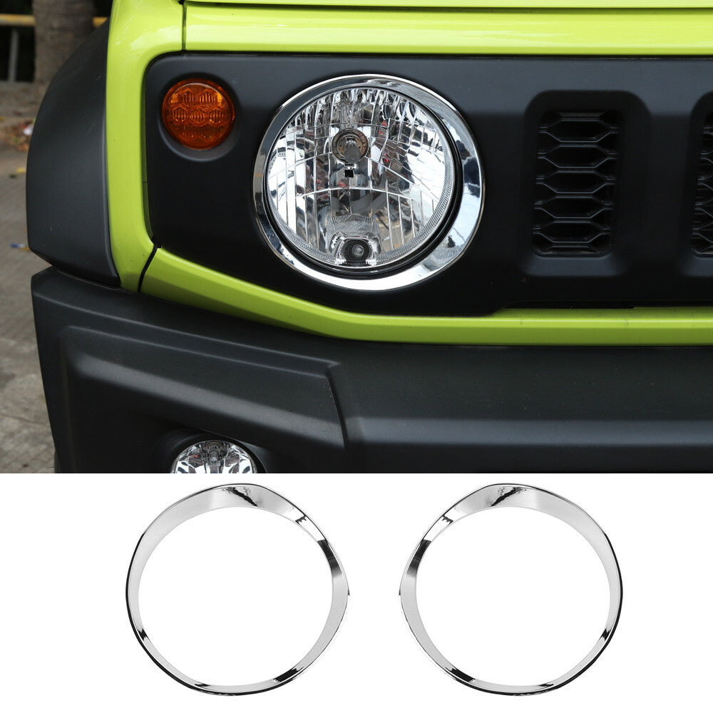 Chrome ABS Front Headlight Lamp Ring Trim for Suzuki for Jimny 2019-2022 Accessories