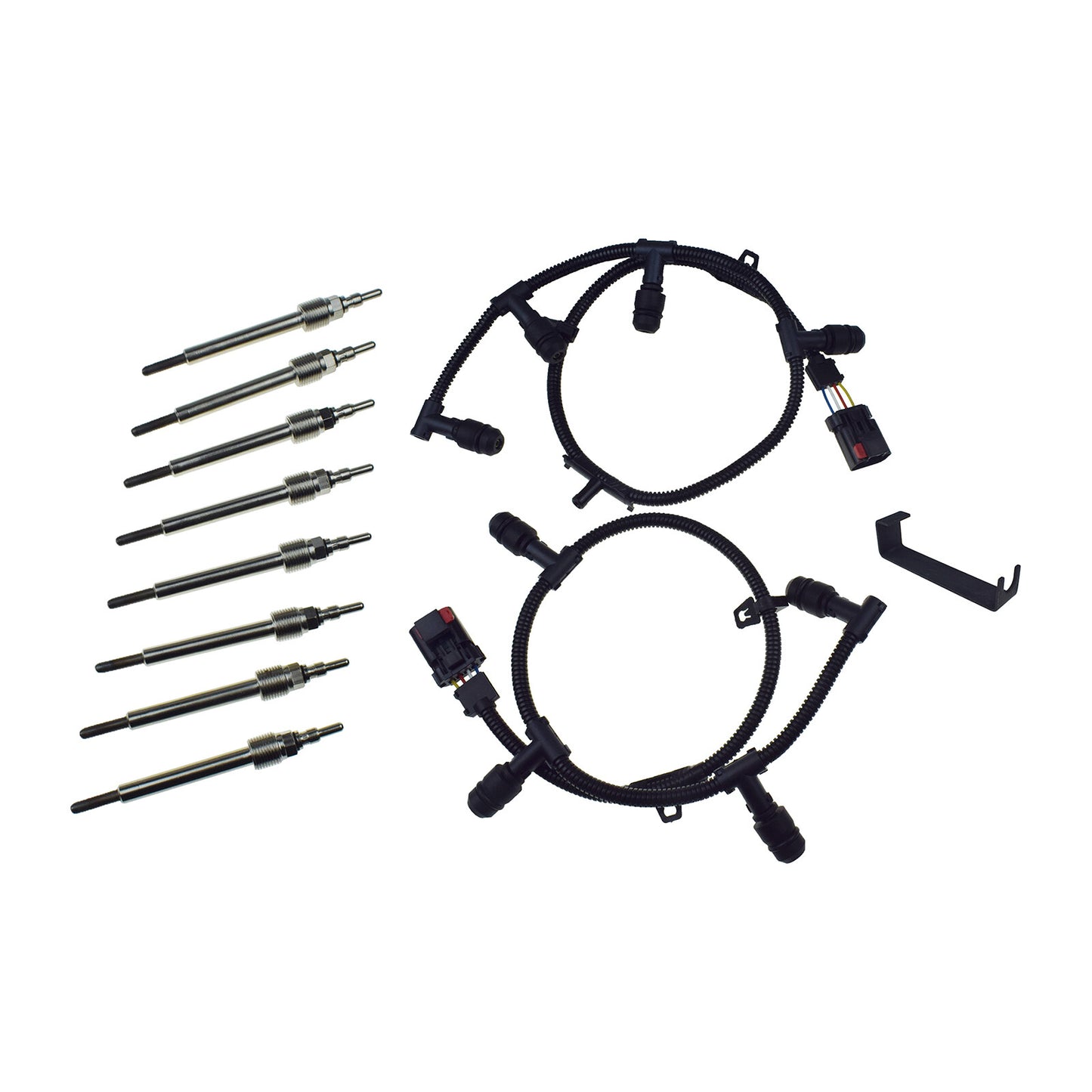 Glow Plug + Harnesses Left Right Kit for Ford F250 F350 F450 6.0L