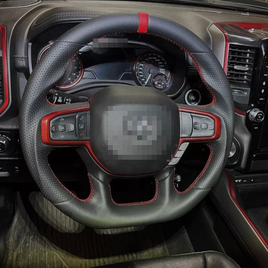 Red Strip steering wheel for 2019-2023 for Dodge for Ram 1500/2500 Sport.