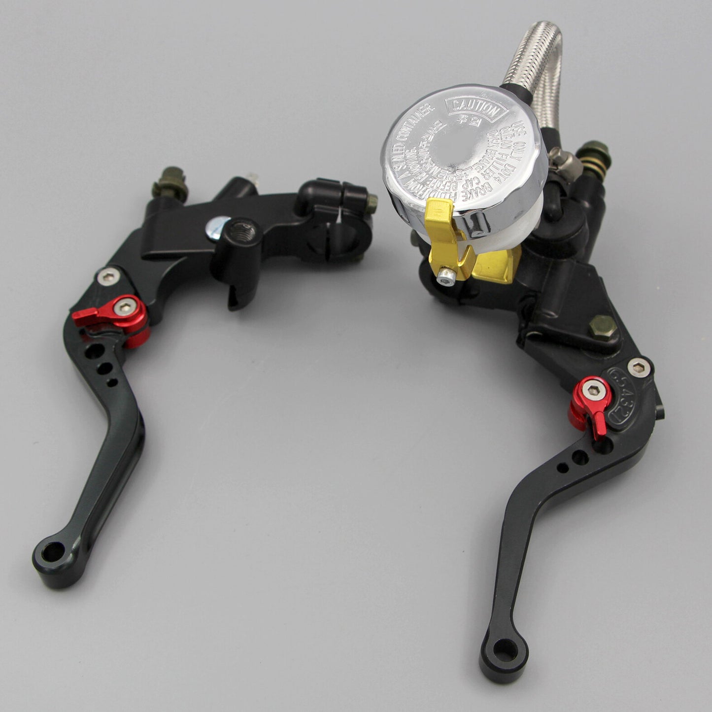Fit for Suzuki 7/8 22mm Motorcycle Brake Levers Master Cylinder Reservoir Set