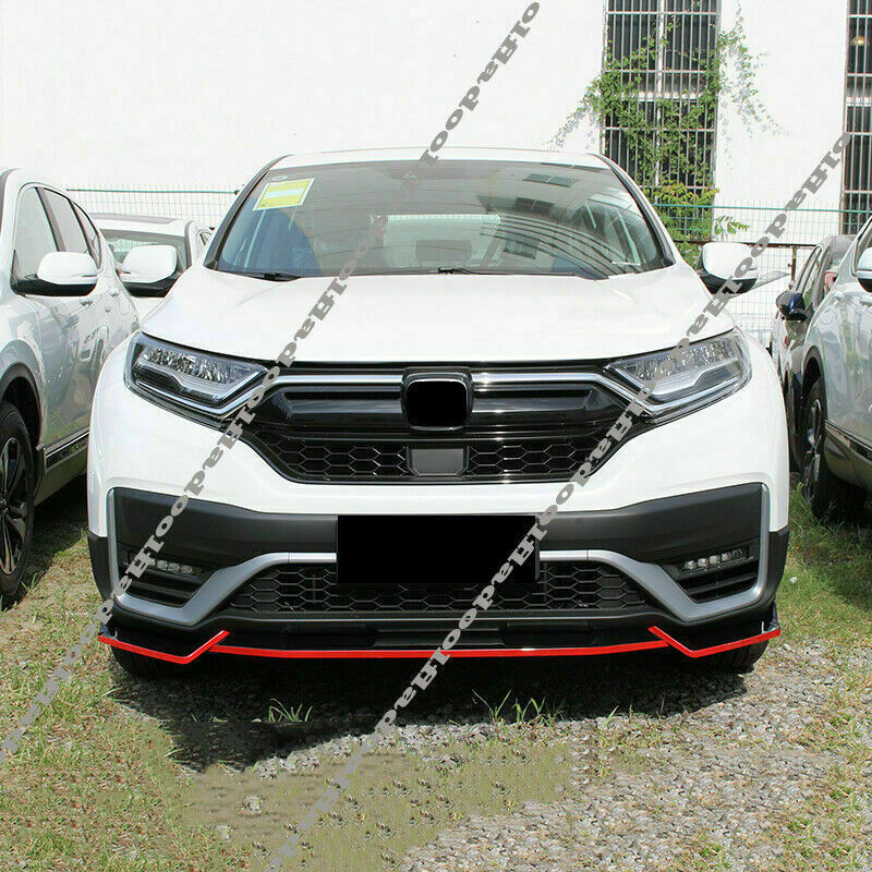 for Honda CR-V 2020-22 BlackRed Front Bumper Lip Splitter Spoiler Cover Guard3