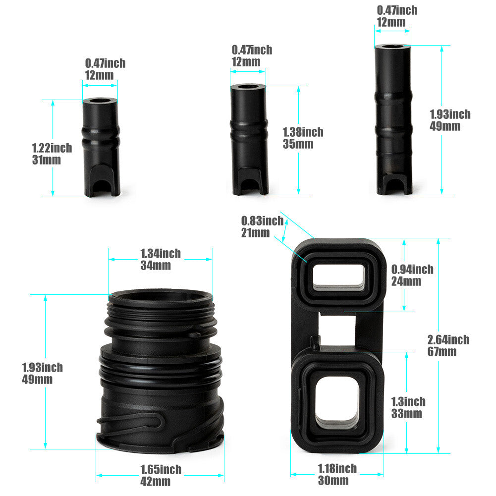 6PCS 6HP19 6HP21 Valve Body to case Sleeve Seal kit Mechatronic New Fit for BMW