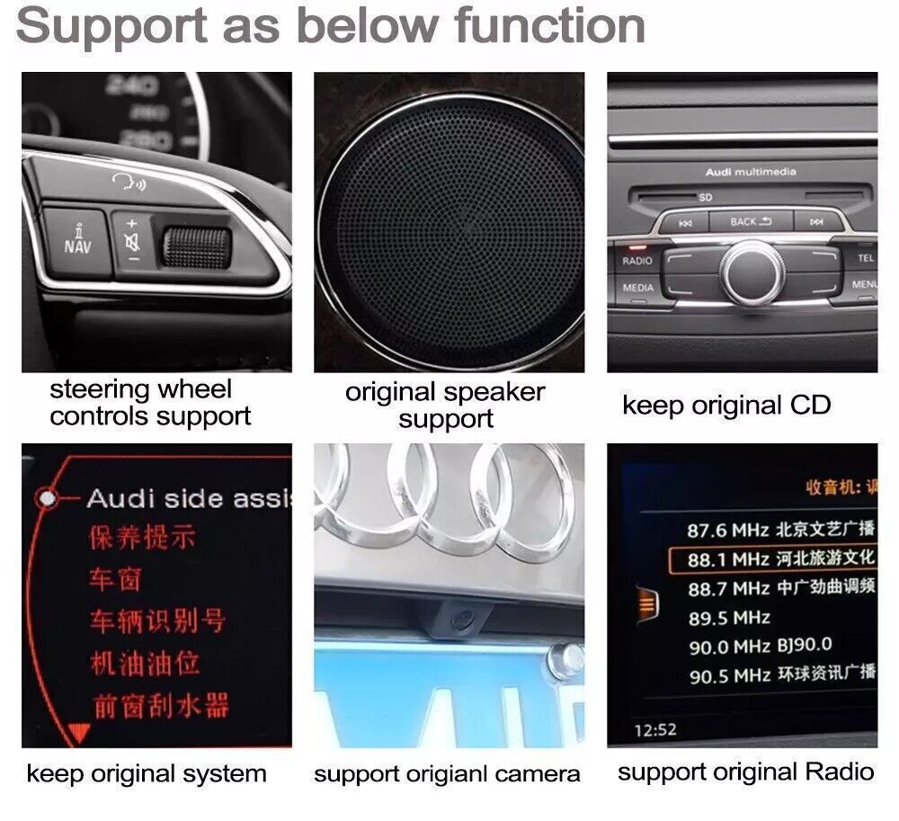 Android Screen GPS Car Stereo for Audi A6 Low/Basic 05~11 Multimedia Player