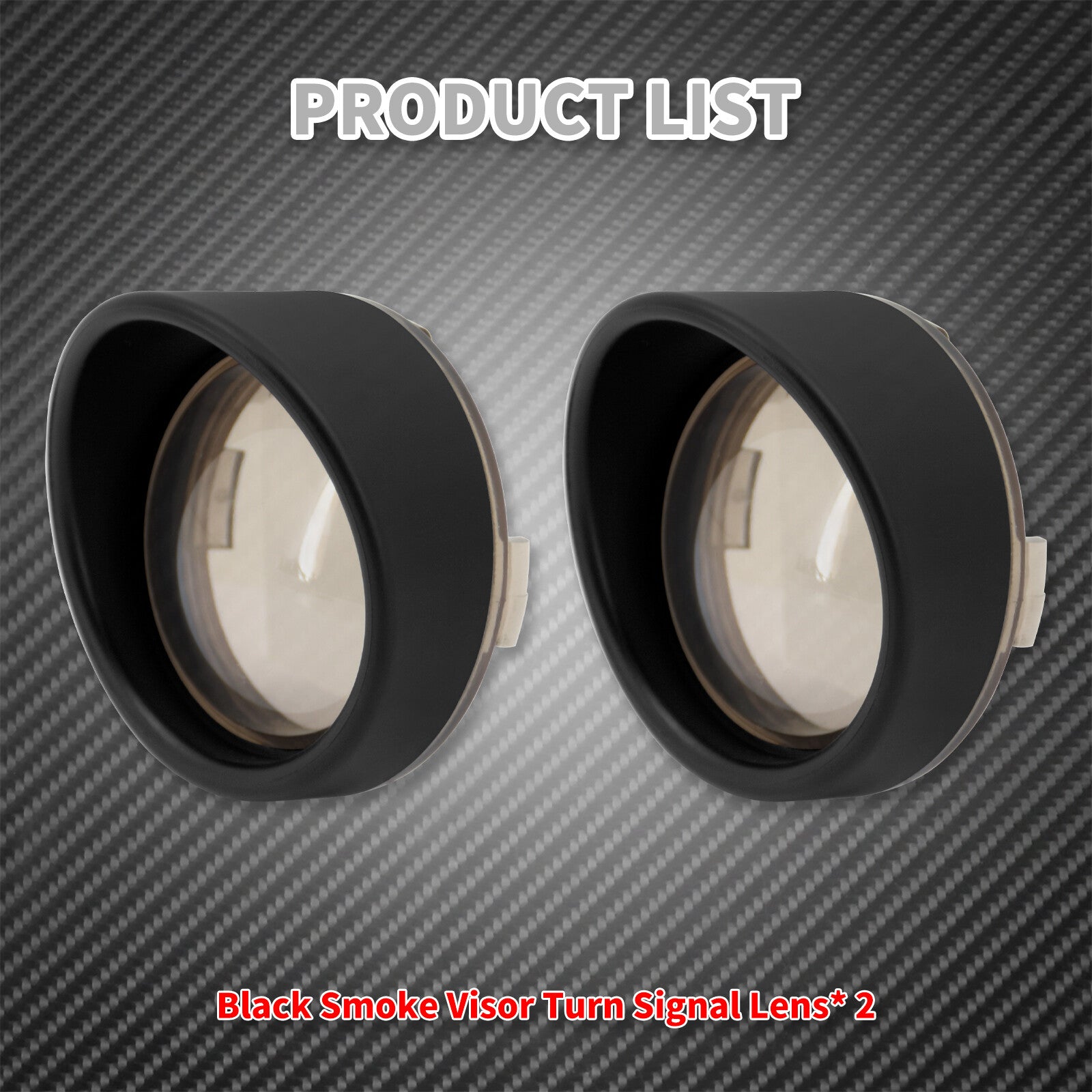 Turn Signal Bullet Visor Deuce Smoked Lens Cover Fit For Dyna Softail Sportster