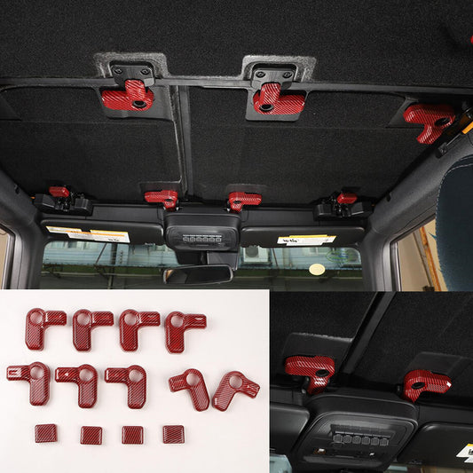 Red Carbon Car Roof Removal Switch Cover Trim for Ford for Mustang 21-23 - Parts