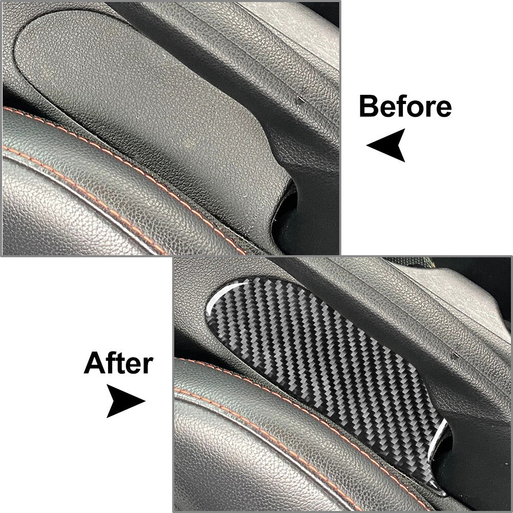 Carbon Fiber Handbrake Base Panel Cover Trim for Hyundai for Veloster JS N 19-2023