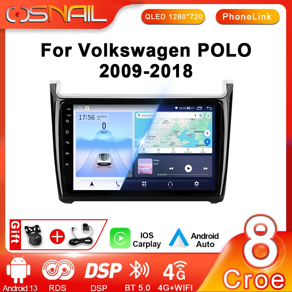 Android Car Radio for Volkswagen POLO 5 Sedan 2009-2018 Auto GPS CarPlay Player