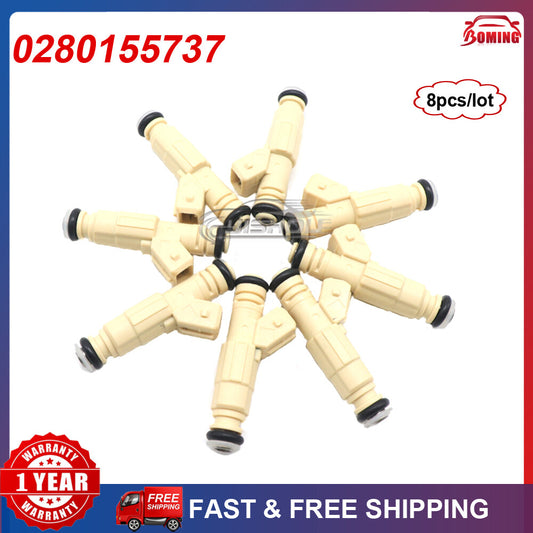 Set of (8) 0280155737 Fuel Injectors For GM for Buick Regal for Pontiac Grand Prix 3.8L