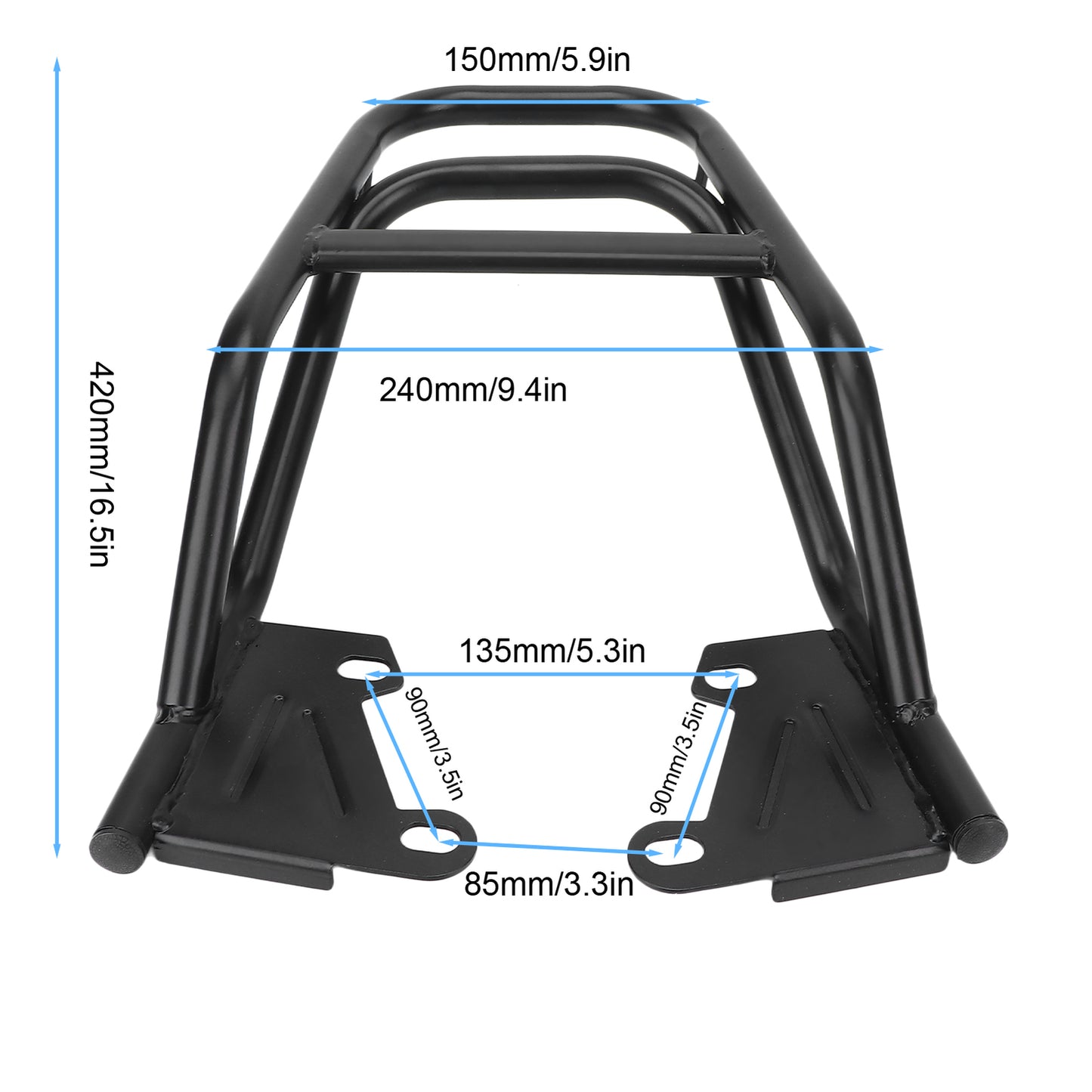 Hot Motorcycle Rear Handrail Rack Luggage Box Holder Iron Black Parts For Grom