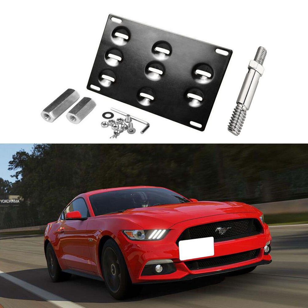 Tow Hook License Plate Mounting Bracket Holder for Mustang 1996-2018 ,Focus MK4