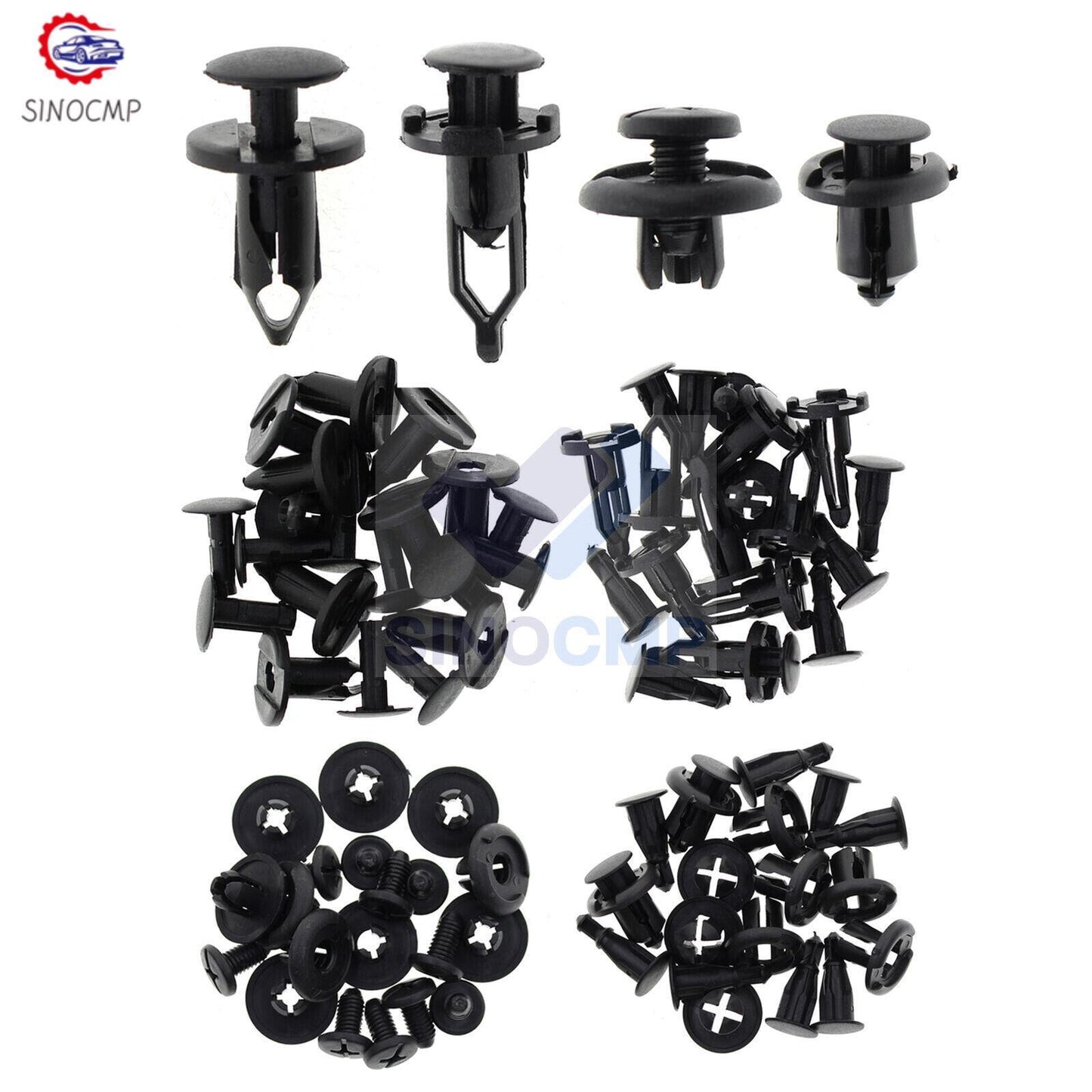 40X/Set Auto Push Retainer Pin Body Bumper Rivet Trim Moulding Clip Parts Kit