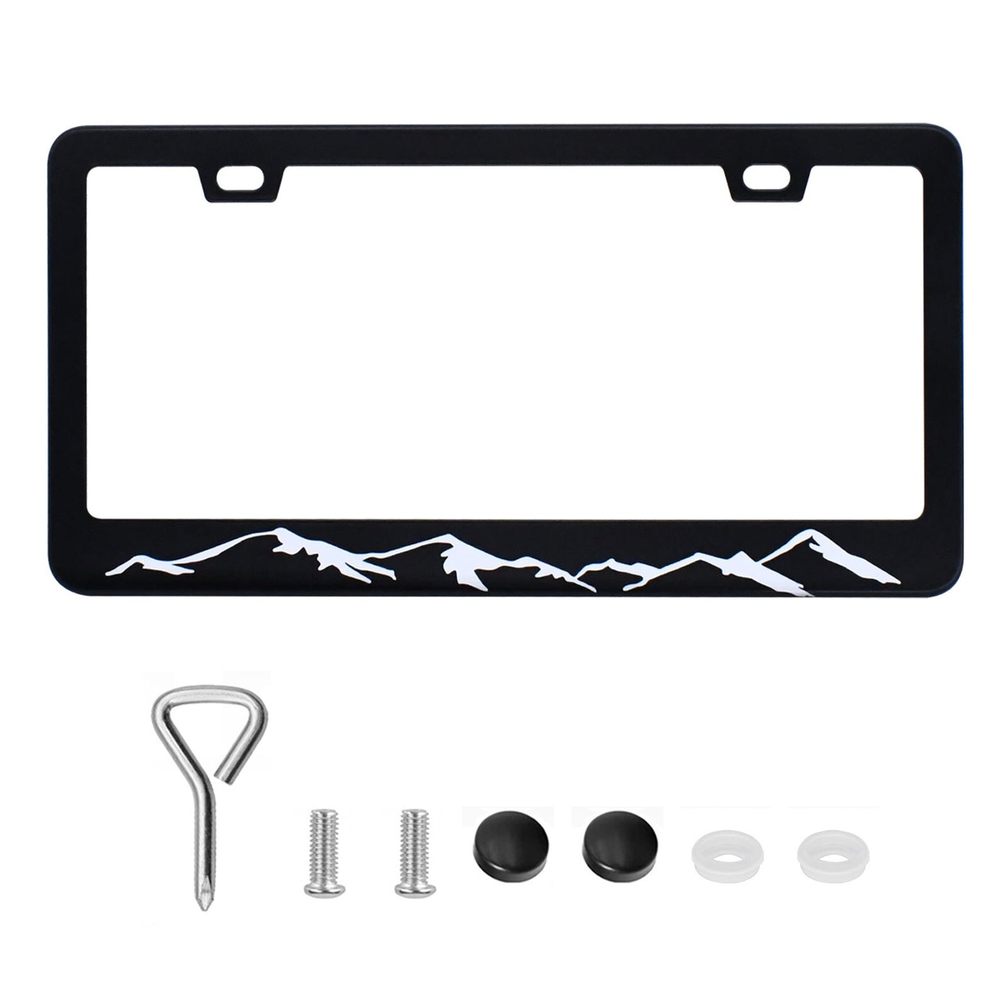 for Subaru Accessories Mountains Raised Car License Plate Frame Rustproof Cover