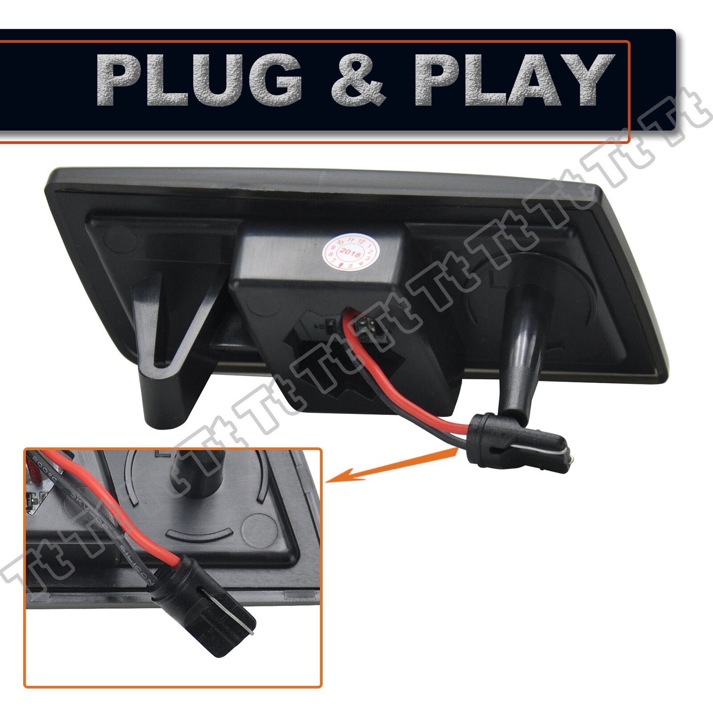 Smoked LED front bumper side marker lights in amber hue, suitable for 05-14 for Chrysler 300 300C 300S